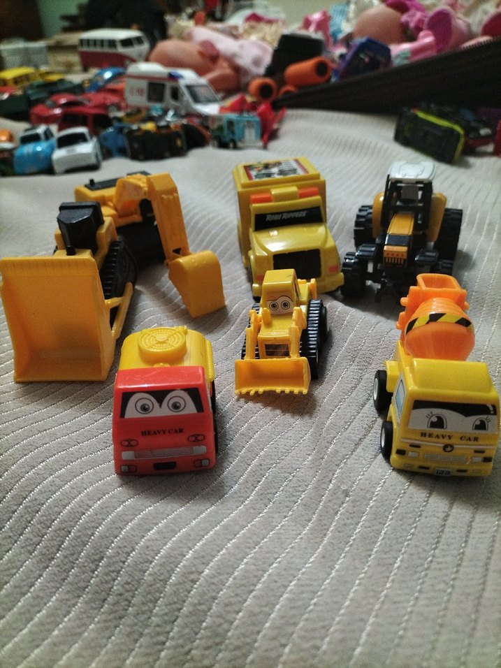 Renkli Sarı Oyuncak İnşaat Araçları Seti - Görsel 3