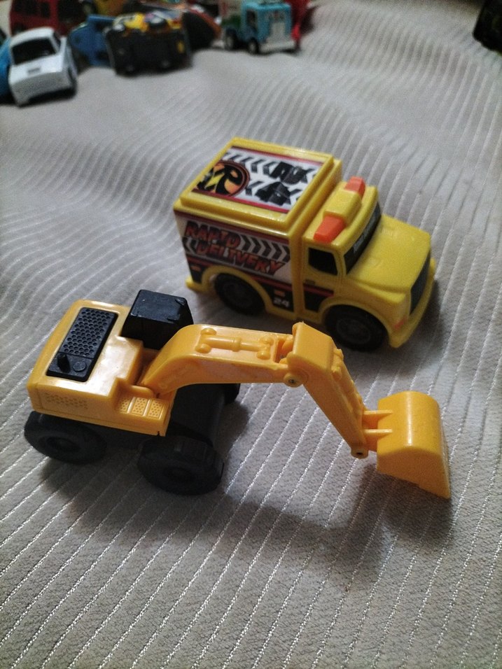 Renkli Sarı Oyuncak İnşaat Araçları Seti - Görsel 4