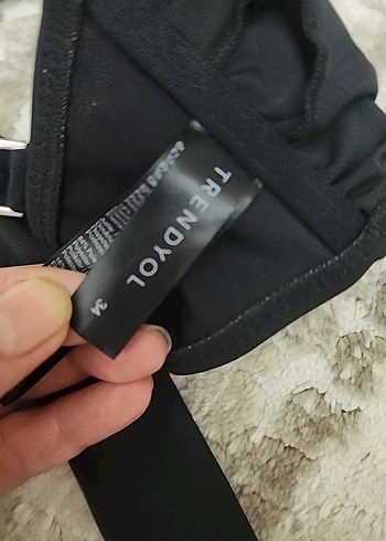 Uzun Kollu Siyah Kadın bikini üstü - Görsel 3