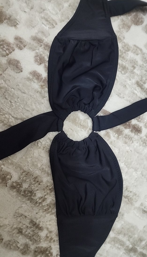 Uzun Kollu Siyah Kadın bikini üstü - Görsel 2