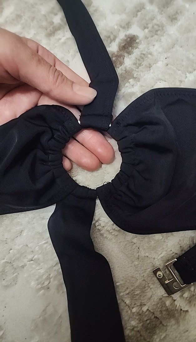 Uzun Kollu Siyah Kadın bikini üstü - Görsel 4