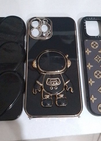 Siyah Payetli Street Wear Telefon Kılıfı - Görsel 3