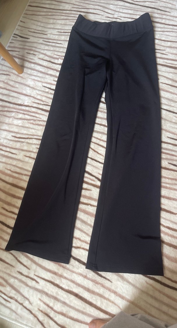 Siyah efil kumaştan eşofman altı - Görsel 2