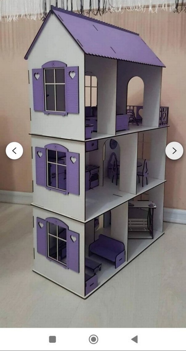 Mor Çocuk Oyun Evi Mobilyası - Görsel 2