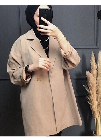 Diğer Taş renk oversize ceket