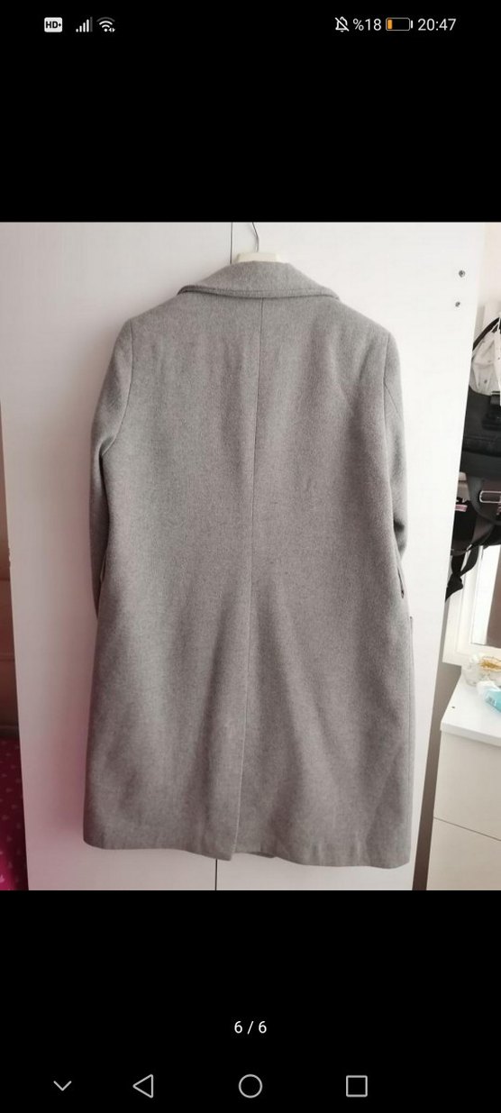 Gri Kadın Kaban - Görsel 5