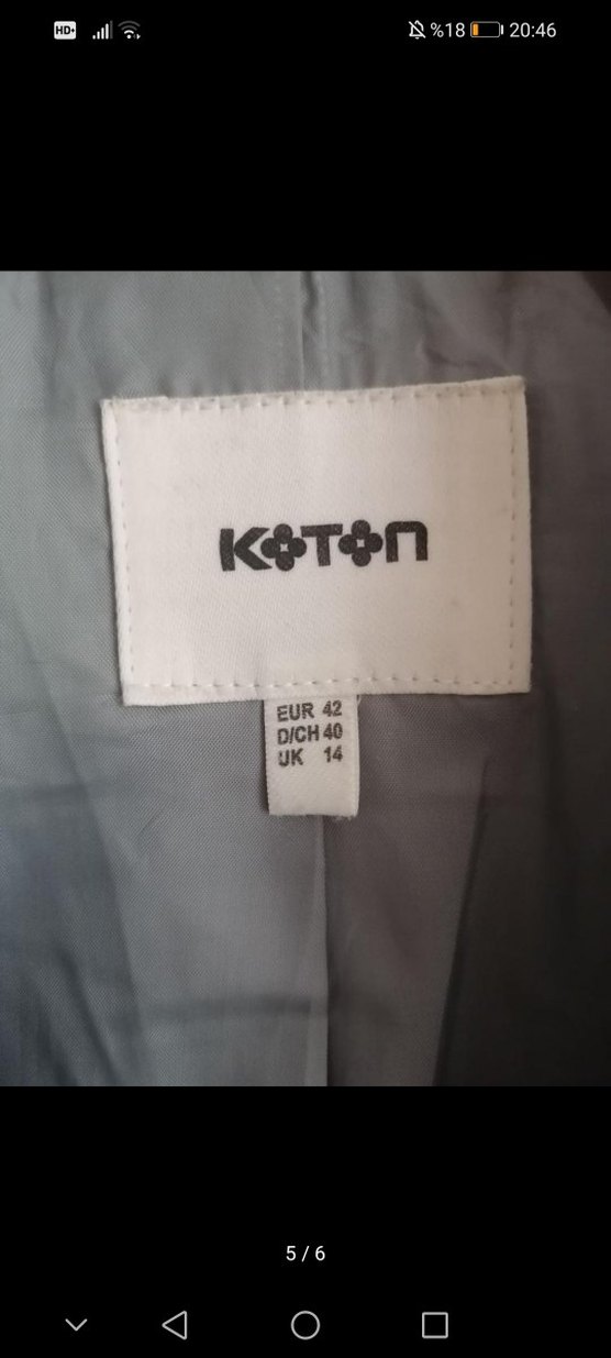 Gri Kadın Kaban - Görsel 4