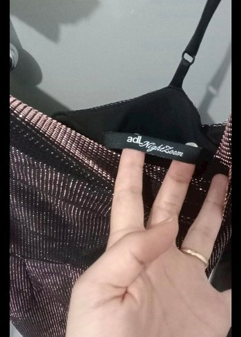 Kadın Siyah Uzun Drapeli V Yaka Elbise - Görsel 5