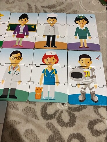  Beden Renk 33 parça eğitici meslekler puzzle