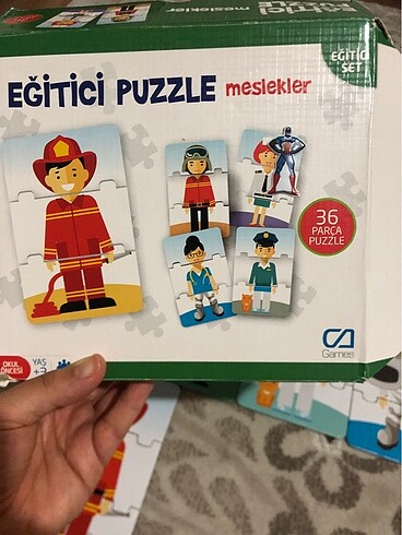  33 parça eğitici meslekler puzzle