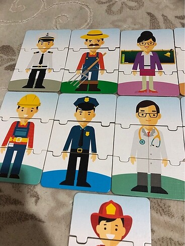  Beden 33 parça eğitici meslekler puzzle