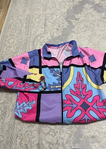 Renkli Tie-Dye Kadın Ceket - Görsel 2