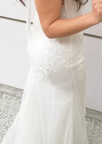 Dış çekim - nikah elbisesi beyaz tam kalıp - Görsel 7