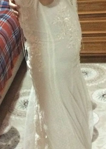 Dış çekim - nikah elbisesi beyaz tam kalıp - Görsel 3