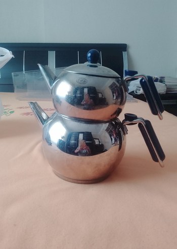 Parlak Gri Çaydanlık Seti