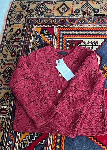 Zara makrome örgü hırka