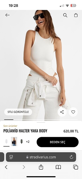 Stradivarius halter yaka body