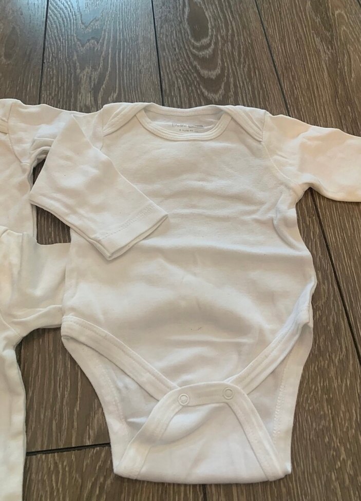 3 adet beyaz body - Görsel 2