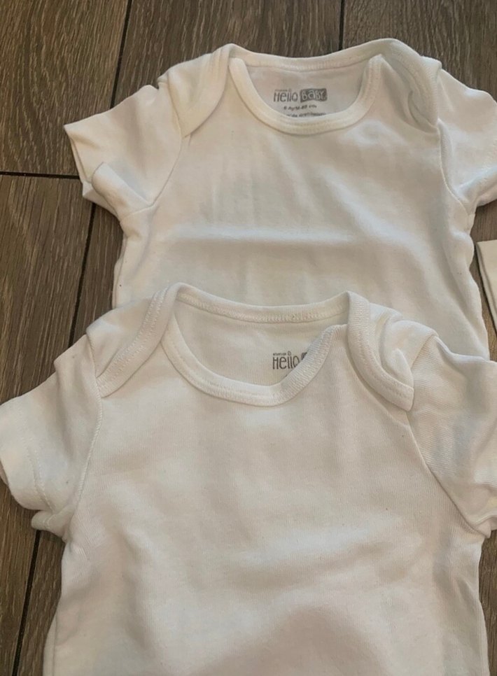 3 adet beyaz body zıbın - Görsel 2