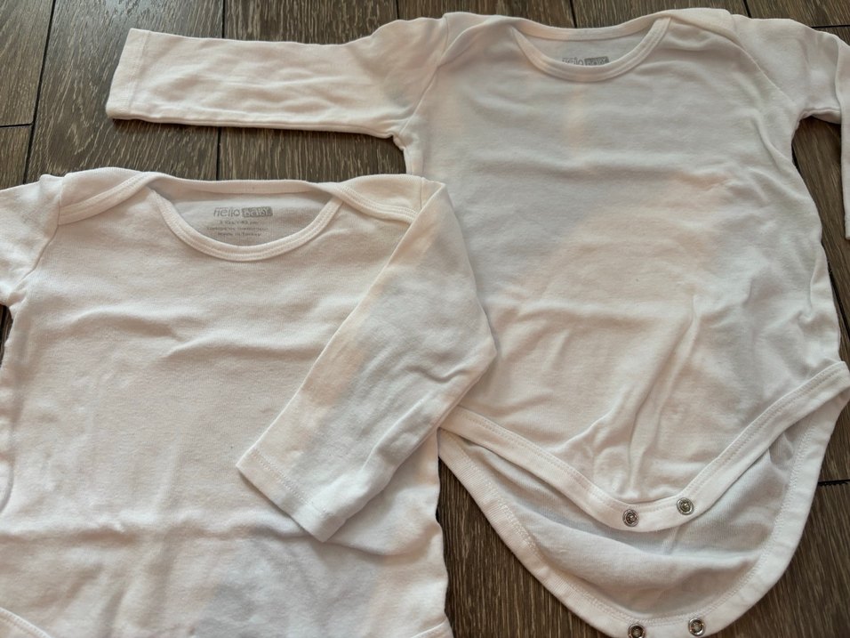 Beyaz bebek body zıbın 2 adet - Görsel 2