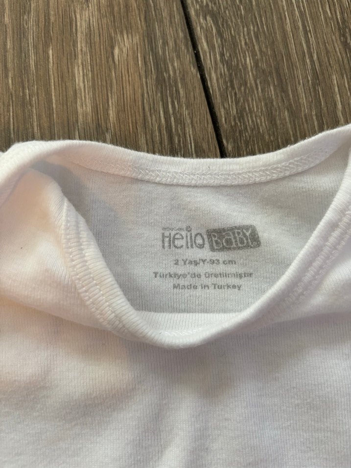 Beyaz bebek body zıbın 2 adet - Görsel 4