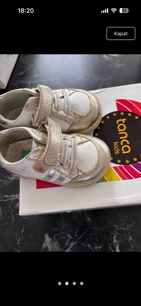 Altın Renk İlk Adım Kız Çocuk Ayakkabısı - Görsel 2