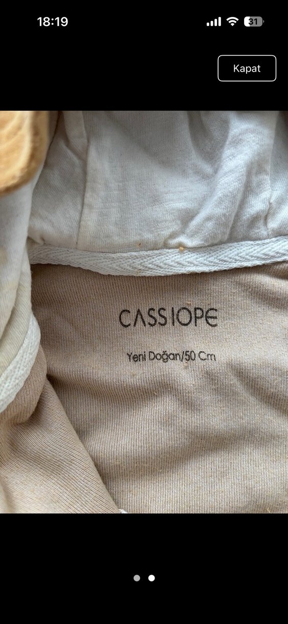 Kahverengi Peluş Detaylı Erkek Bebek Tulumu - Görsel 2