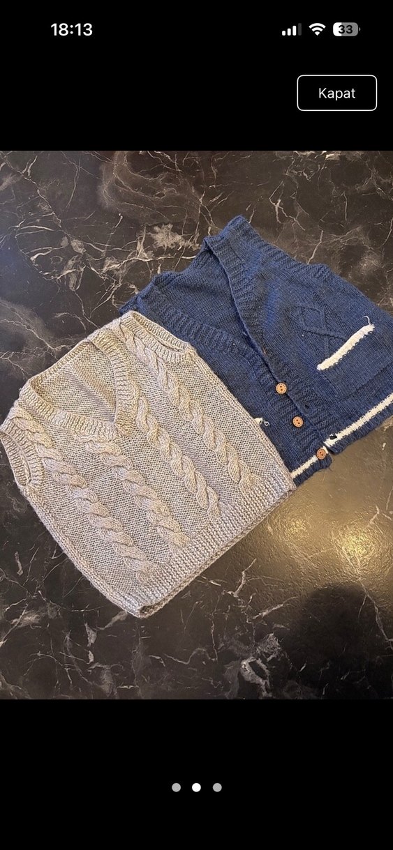 Erkek bebek süveter 2 adet - Görsel 2