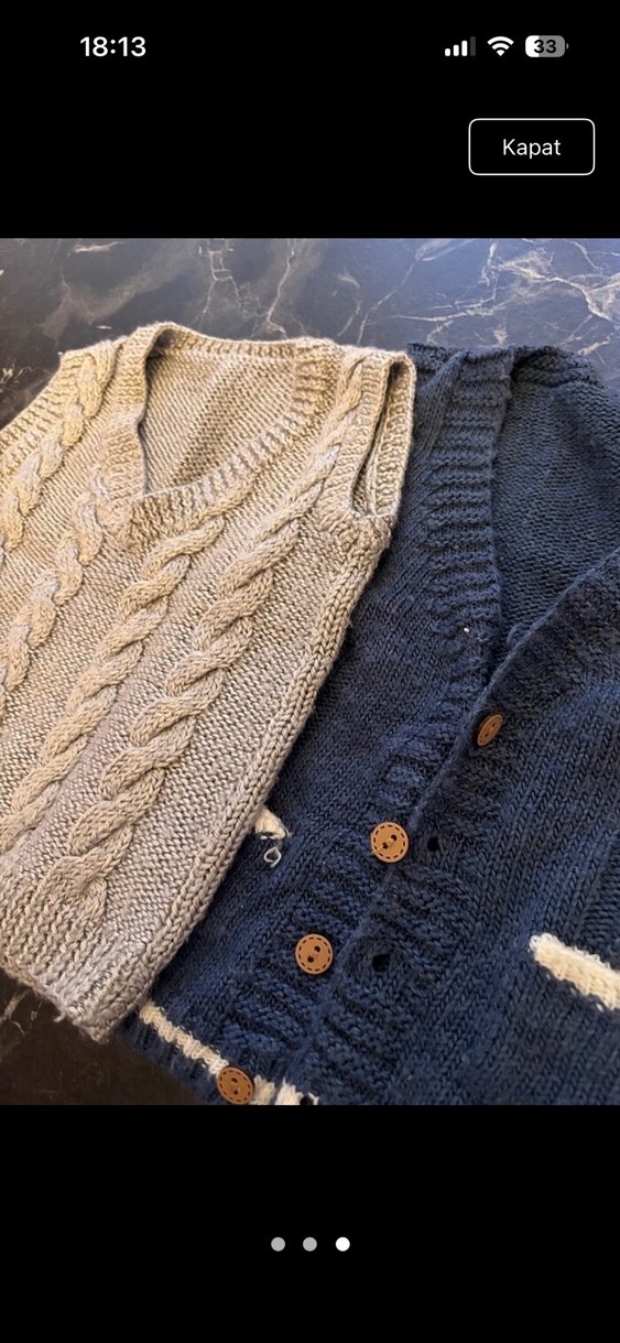 Erkek bebek süveter 2 adet - Görsel 3