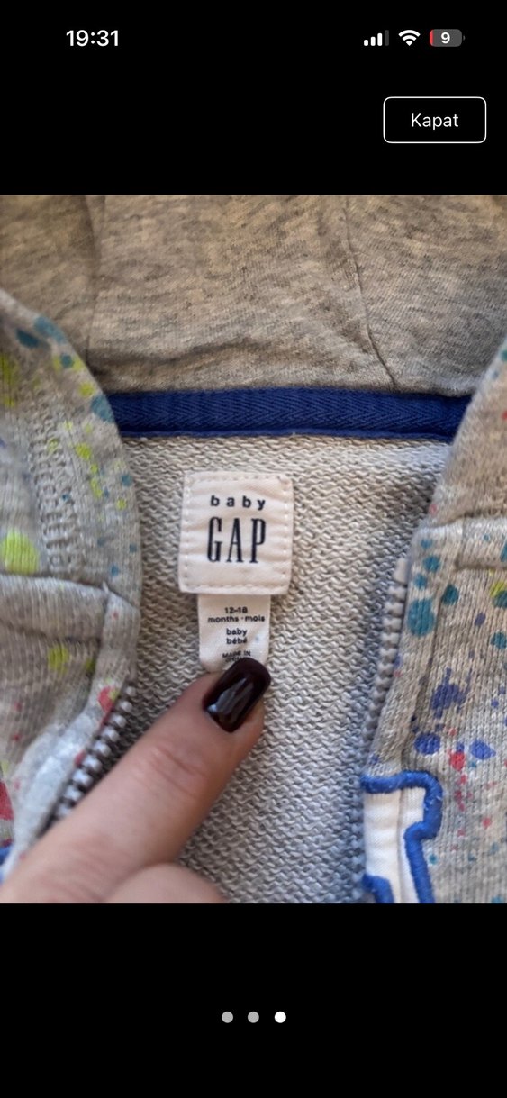 Gap Kapüşonlu Fermuarlı Erkek Çocuk - Görsel 3