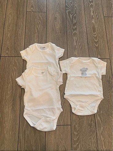 Bebek kısa kollu body 3?lü