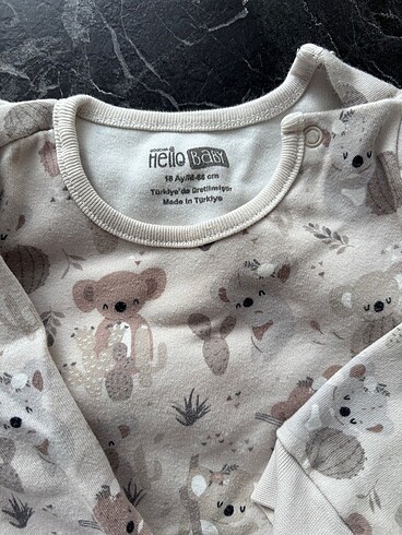 12-18 Ay Beden Unisex bebek tulum pijama