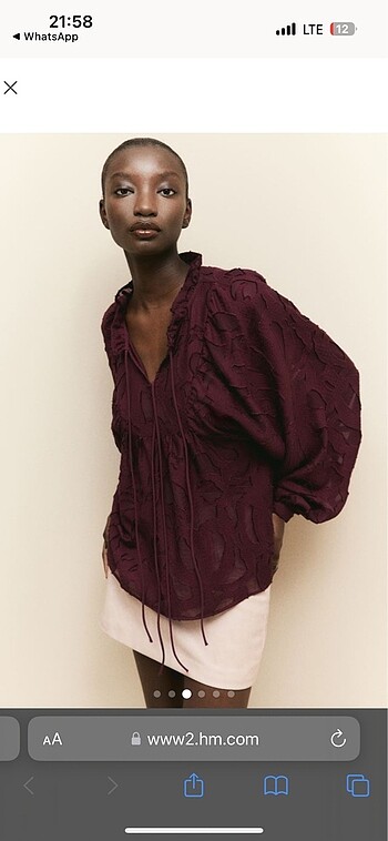 H&M Dokuma Bluz