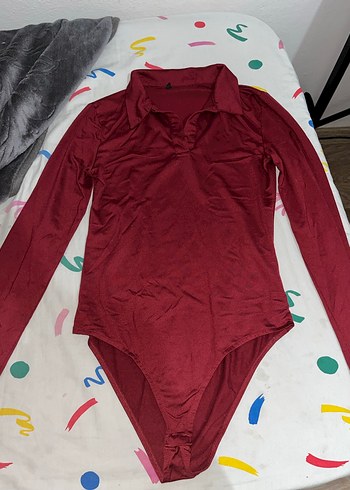 xs Beden Bordo Uzun Kollu body