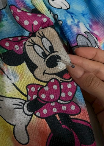 Bershka Minnie mouse Renkli Kapüşonlu Sweatshirt