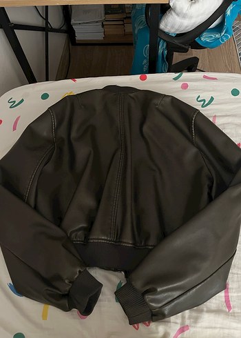 Pull and Bear Pull and Bear Deri bomber Ceket