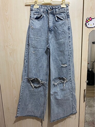 xs Beden Yırtık kot jean