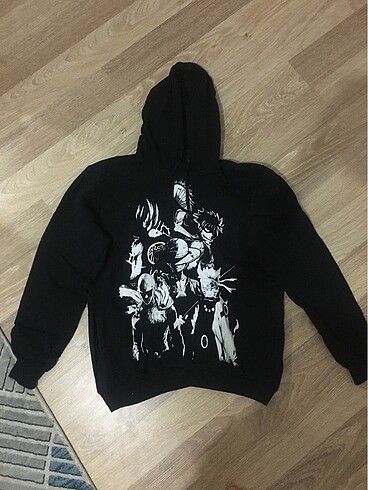 Siyah anime sweatshirt