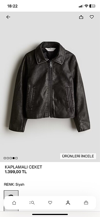 H&M deri ceket