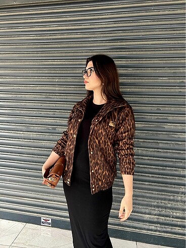 Dolce gabbana leopar keçe ceket