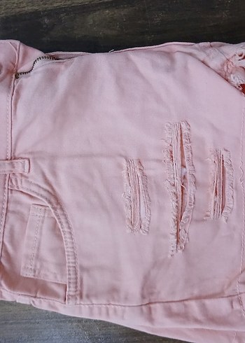 Diğer Düğmeli Pembe Midi Kadın Kumaş Pantolon
