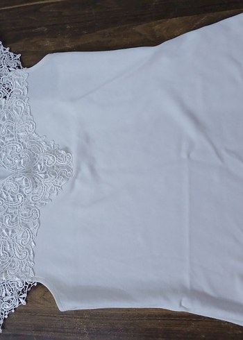 Dantel Detaylı Beyaz Bohem Kadın Bluz