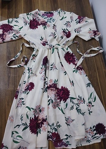 Diğer Çiçek Desenli Uzun Bohem Kadın Kimono