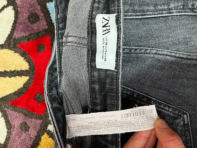 38 Beden gri Renk Zara cropped flare jean
