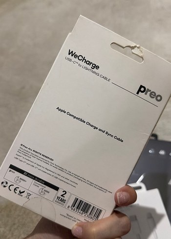 Teknosa Preo USB-C to Lightning Şarj Kablosu 1m Beyaz - Görsel 2