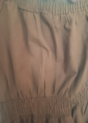 38 Beden kahverengi Renk Kahverengi Vintage Midi Elbise