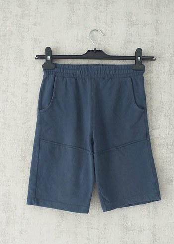 Erkek Loose Fit Mavi Şort ve Tshirt Takım