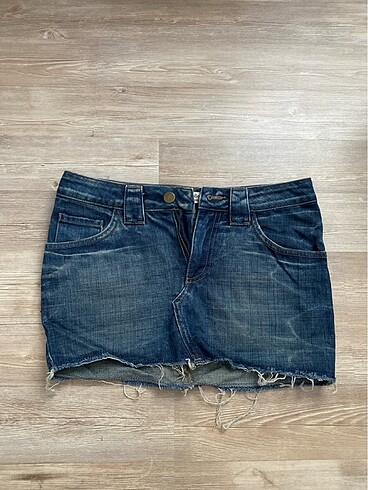 Denim mini etek