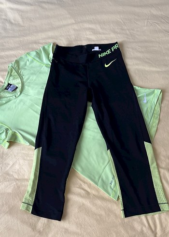Nike Pro Siyah Neon Yesil Spor Seti