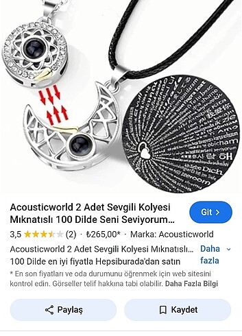 Muhteşem Manyetik Kolye(Sevgililer kolyesi)